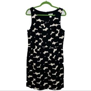 Ann Taylor loft, navy white dot career dress sz 10